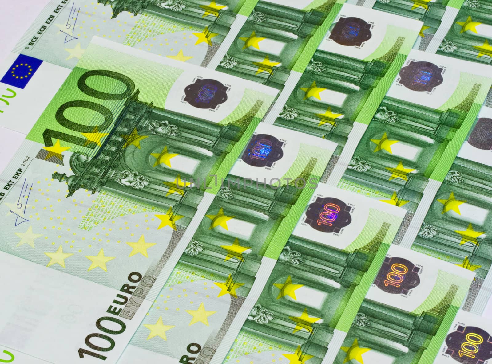 Euro banknotes money, european currency background