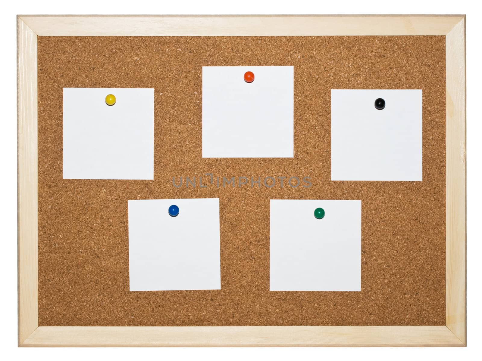 Cork memo board background with notes