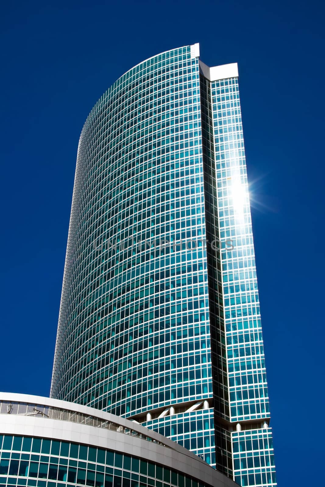 Modern skyscraper in the International Business Centre, Moscow city, Russia