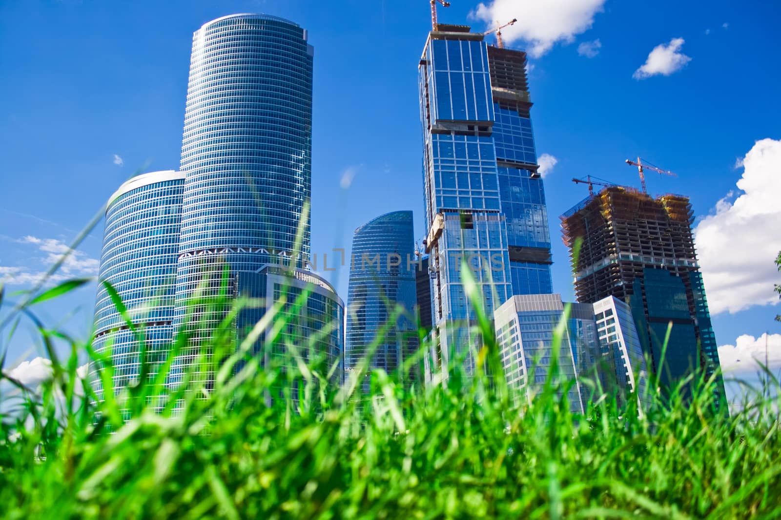 Skyscrapers construction in the International Business Centre, Moscow
