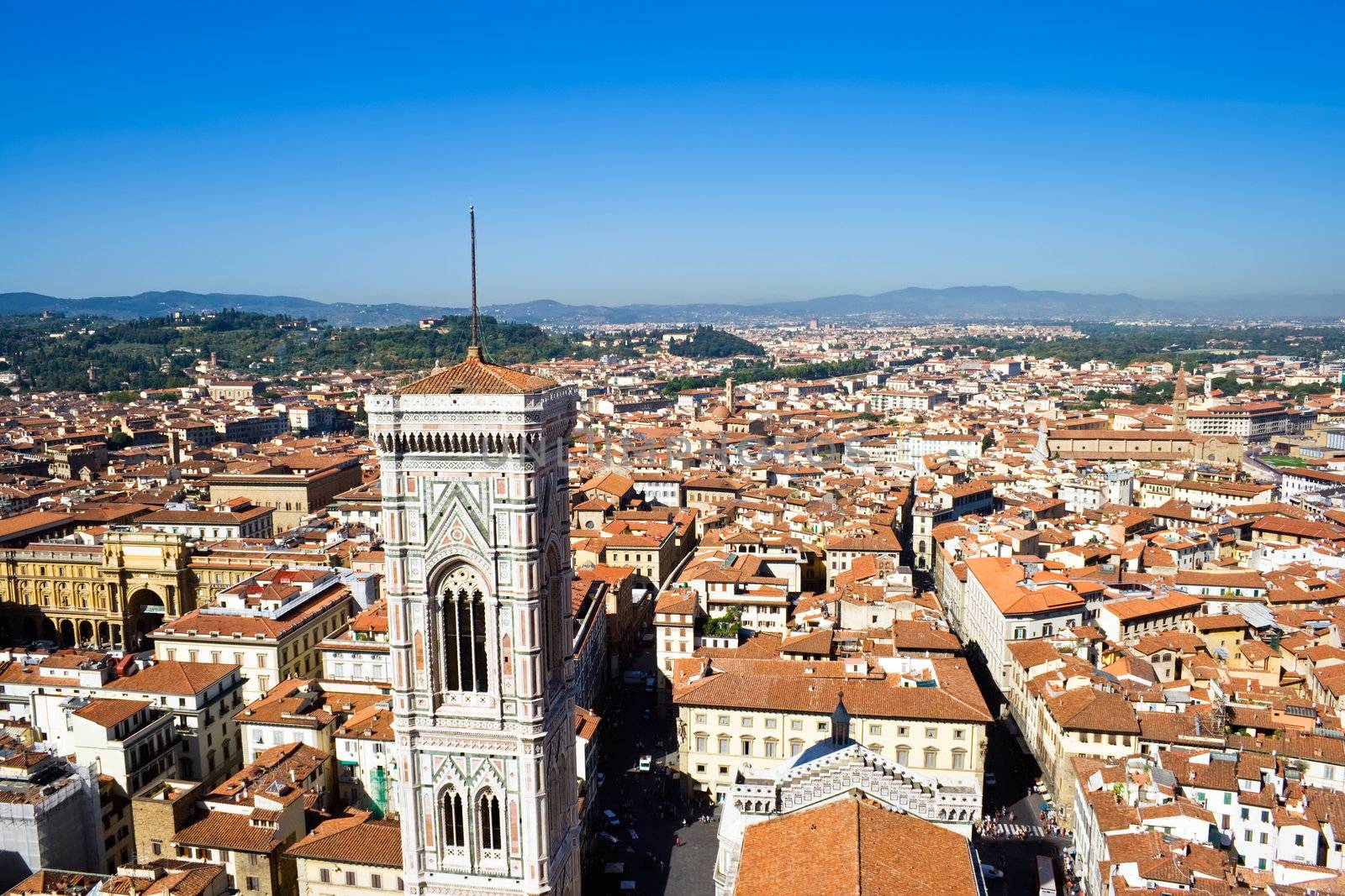 Panoramic view from the dome of Florence Cathedral, Italy