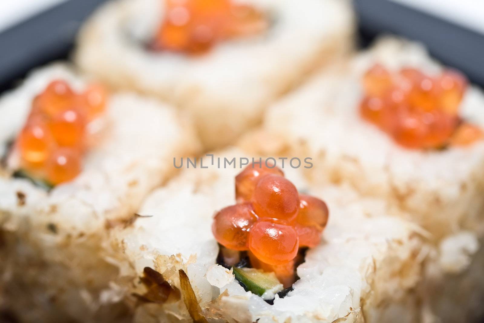 Traditional Japanese food Sushi, close-up