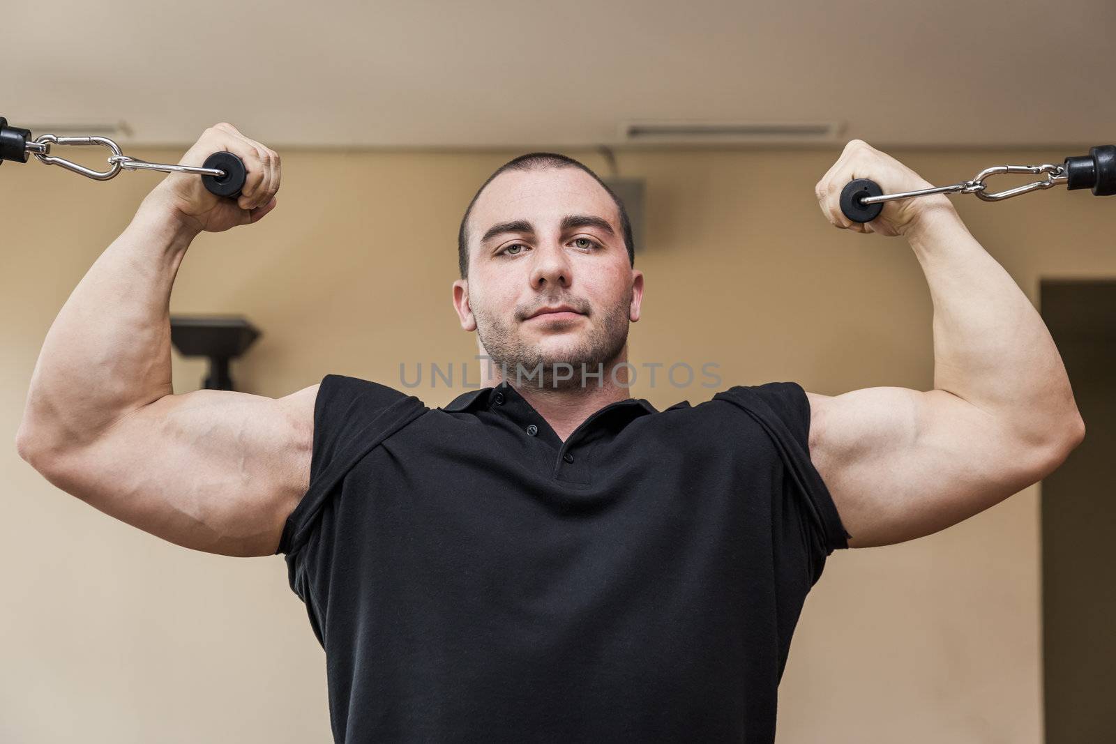 An image of a handsome young muscular sports man