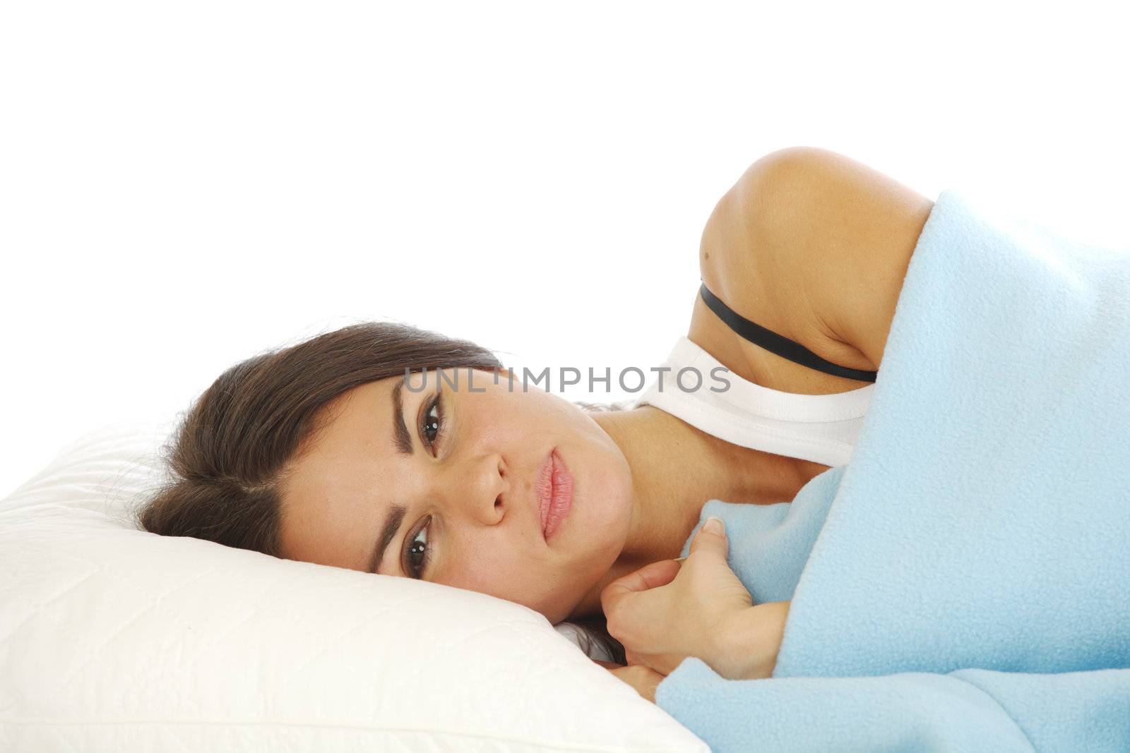 beauty woman sleep on the pillow