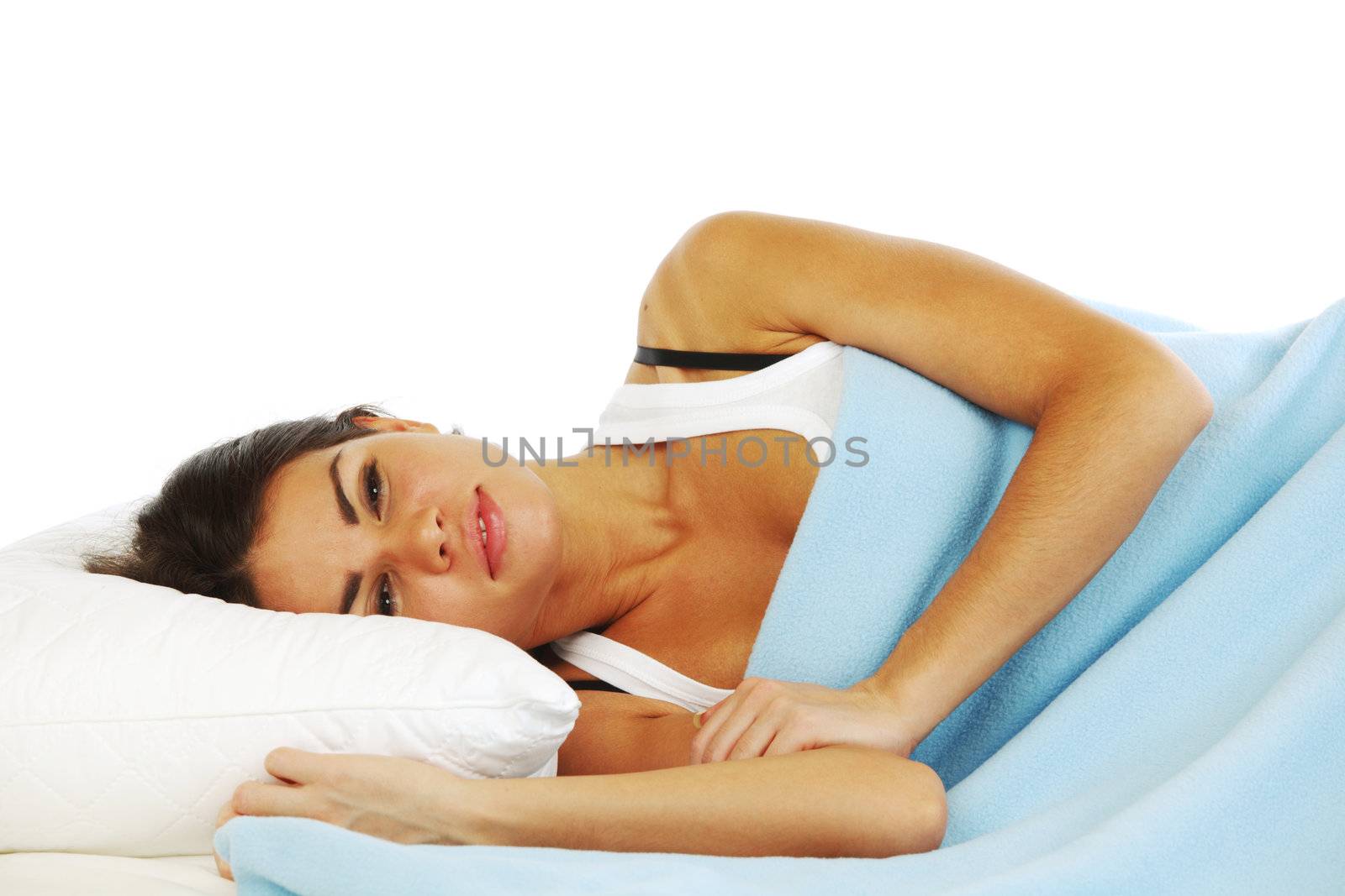 beauty woman sleep on the pillow