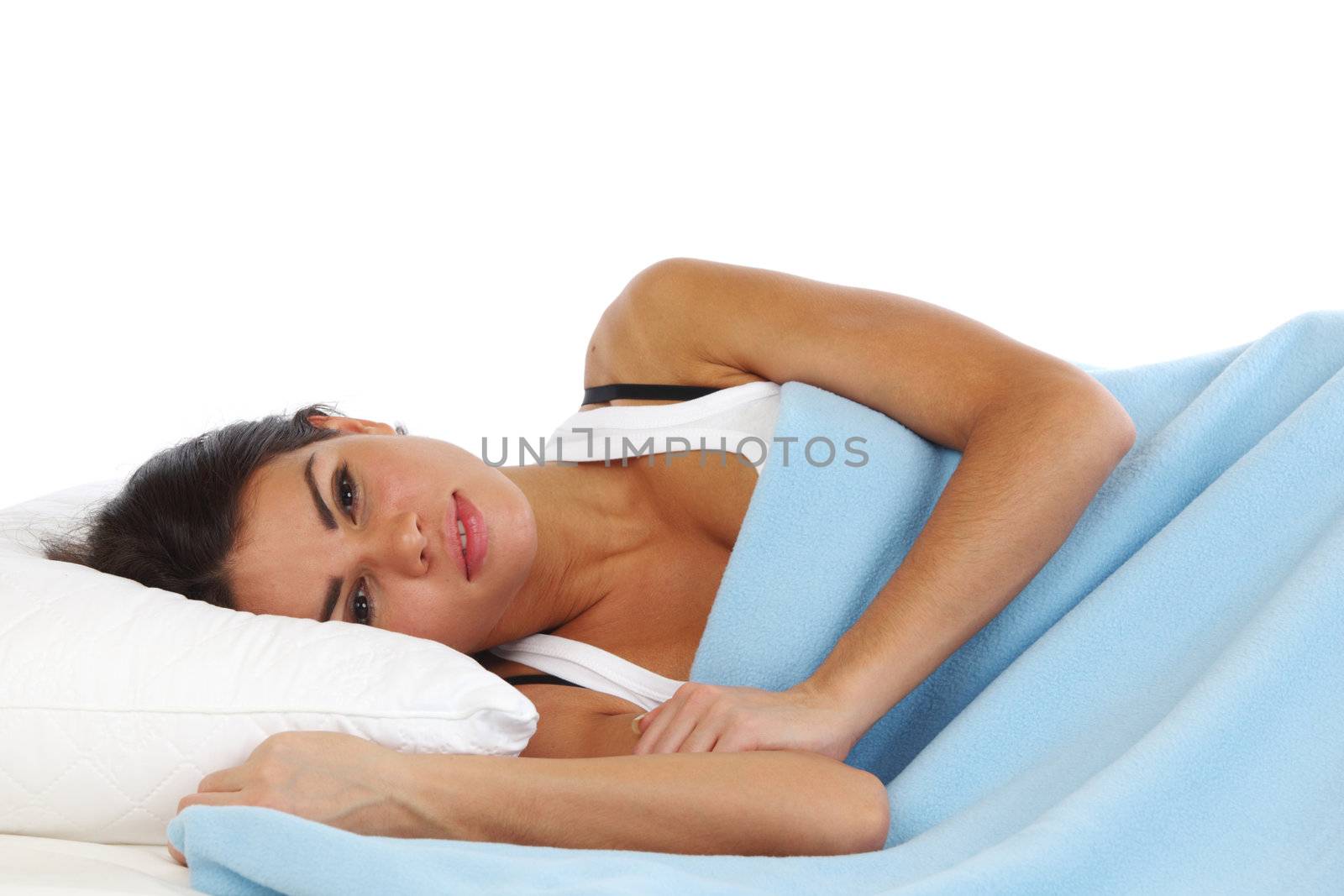 beauty woman sleep on the pillow