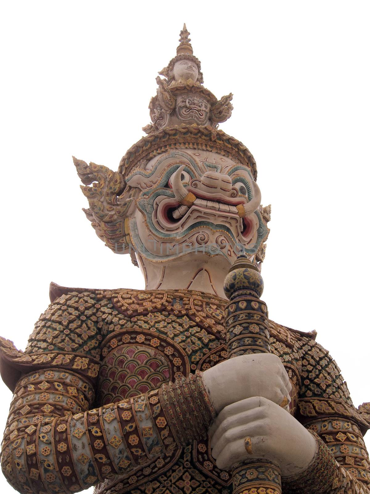 giant,the gaurdian at the emarald buddha temple,bankok,thailand     