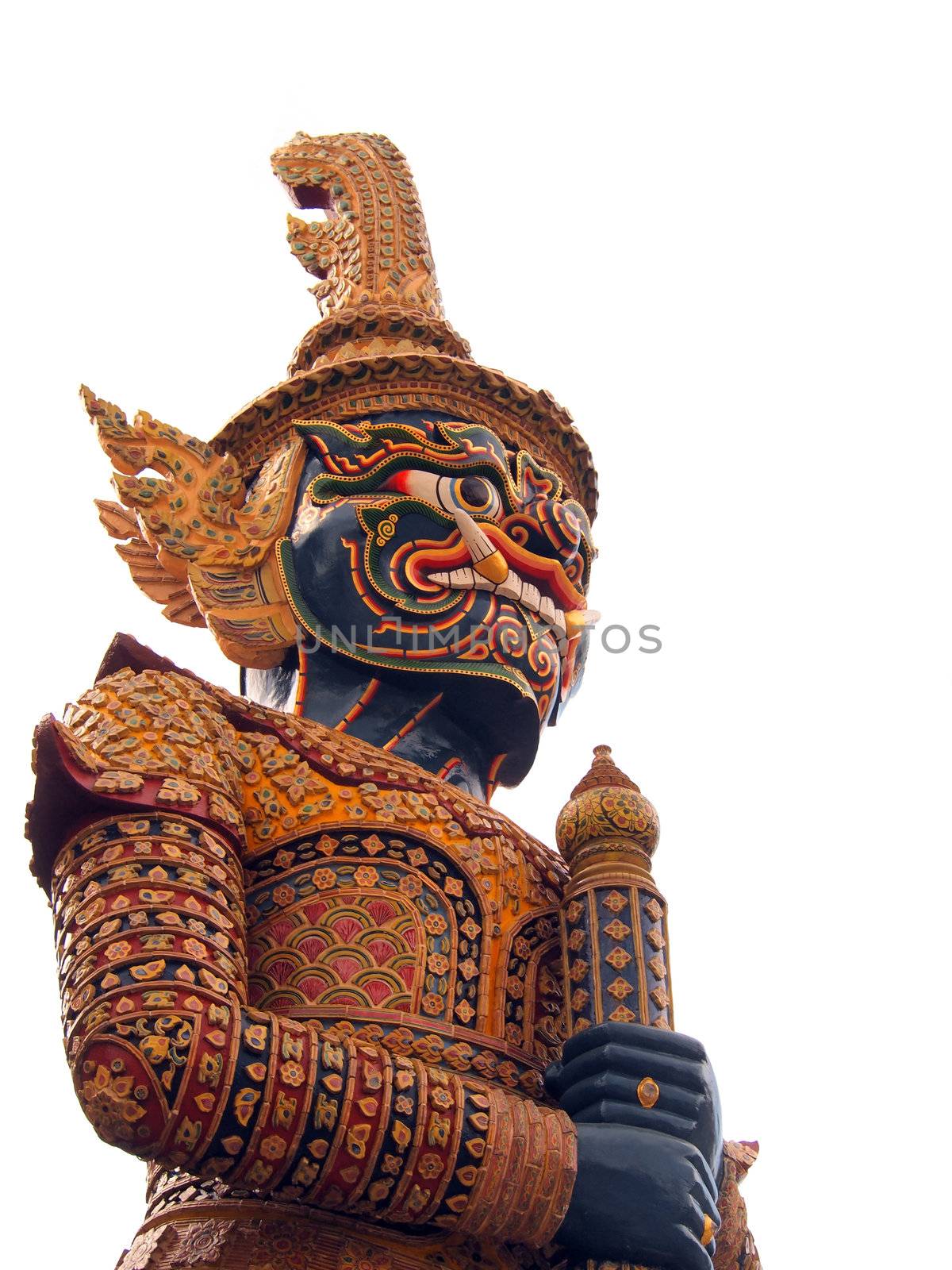 giant,the gaurdian at the emarald buddha temple,bankok,thailand