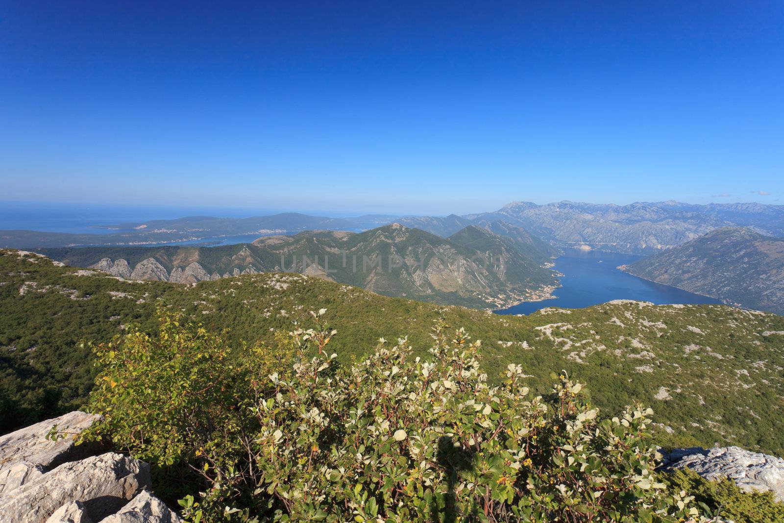 Kotor Bay Montenegro from Lovcen National Park