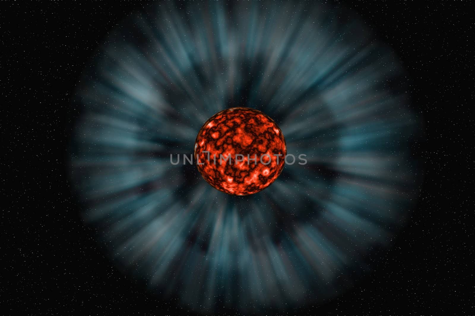 the bright explosion on the unknown planet