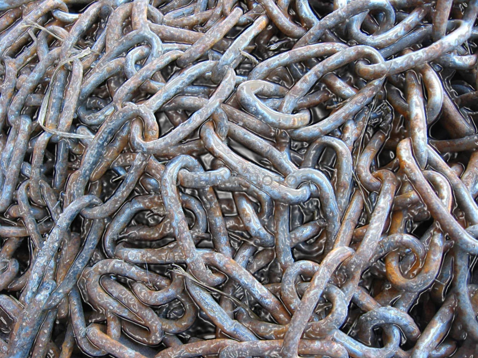 The image of sheaf of metal chains