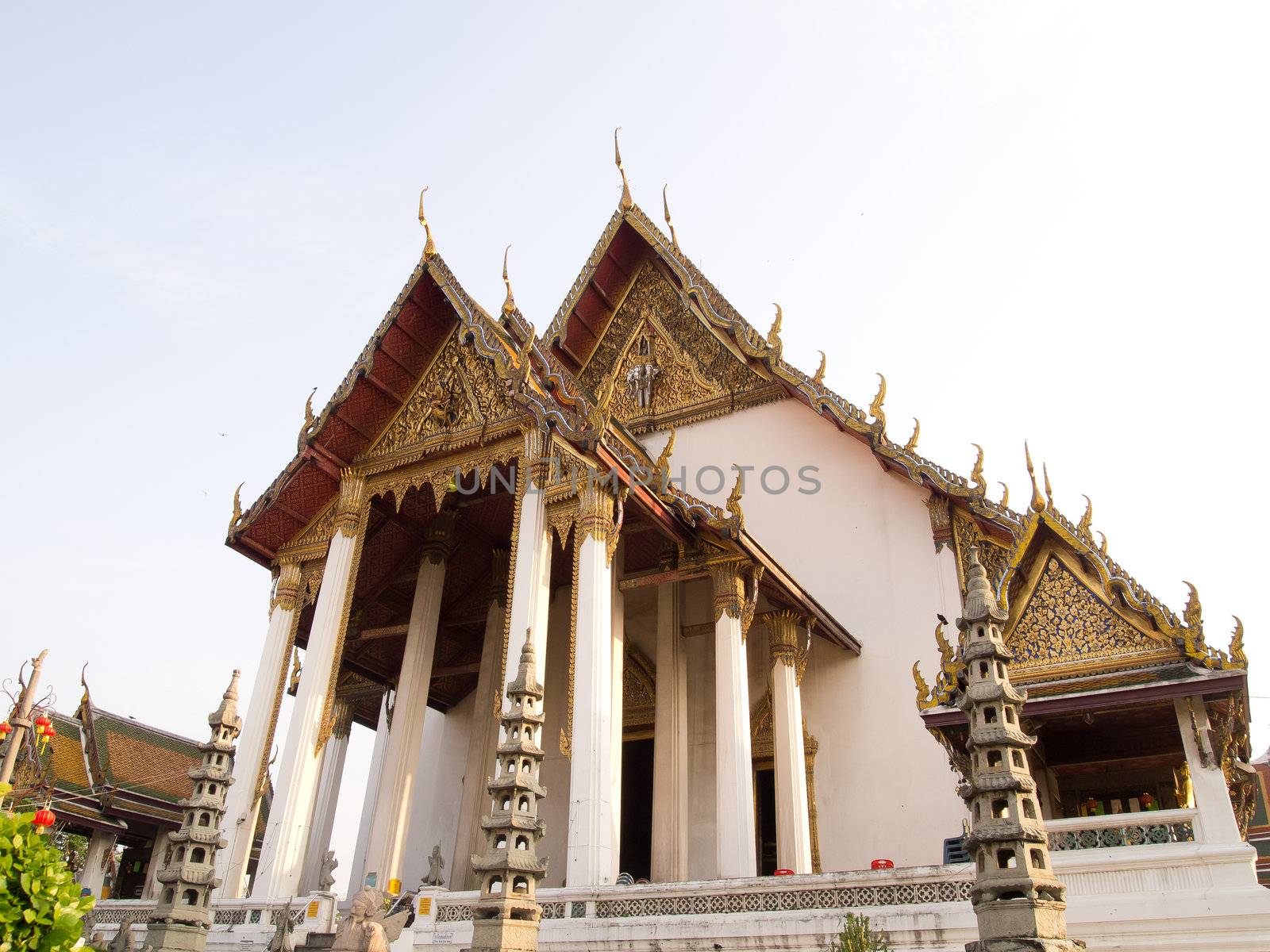 Wat Sutat Temple in bangkok ,Thailand  by siraanamwong