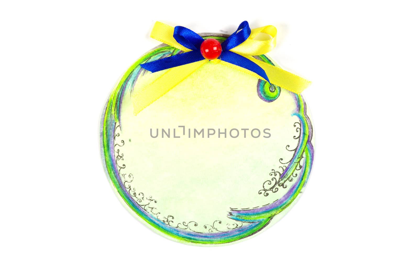Greeting card isolated on a white background