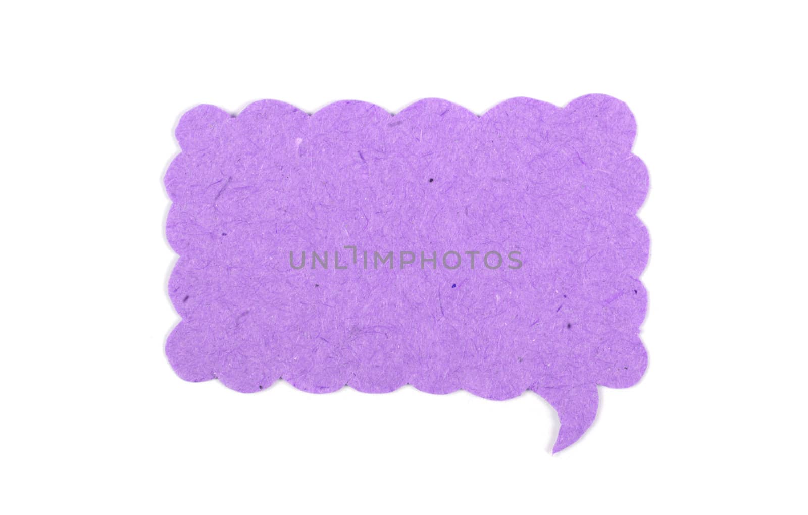 the thought of old paper isolated on white