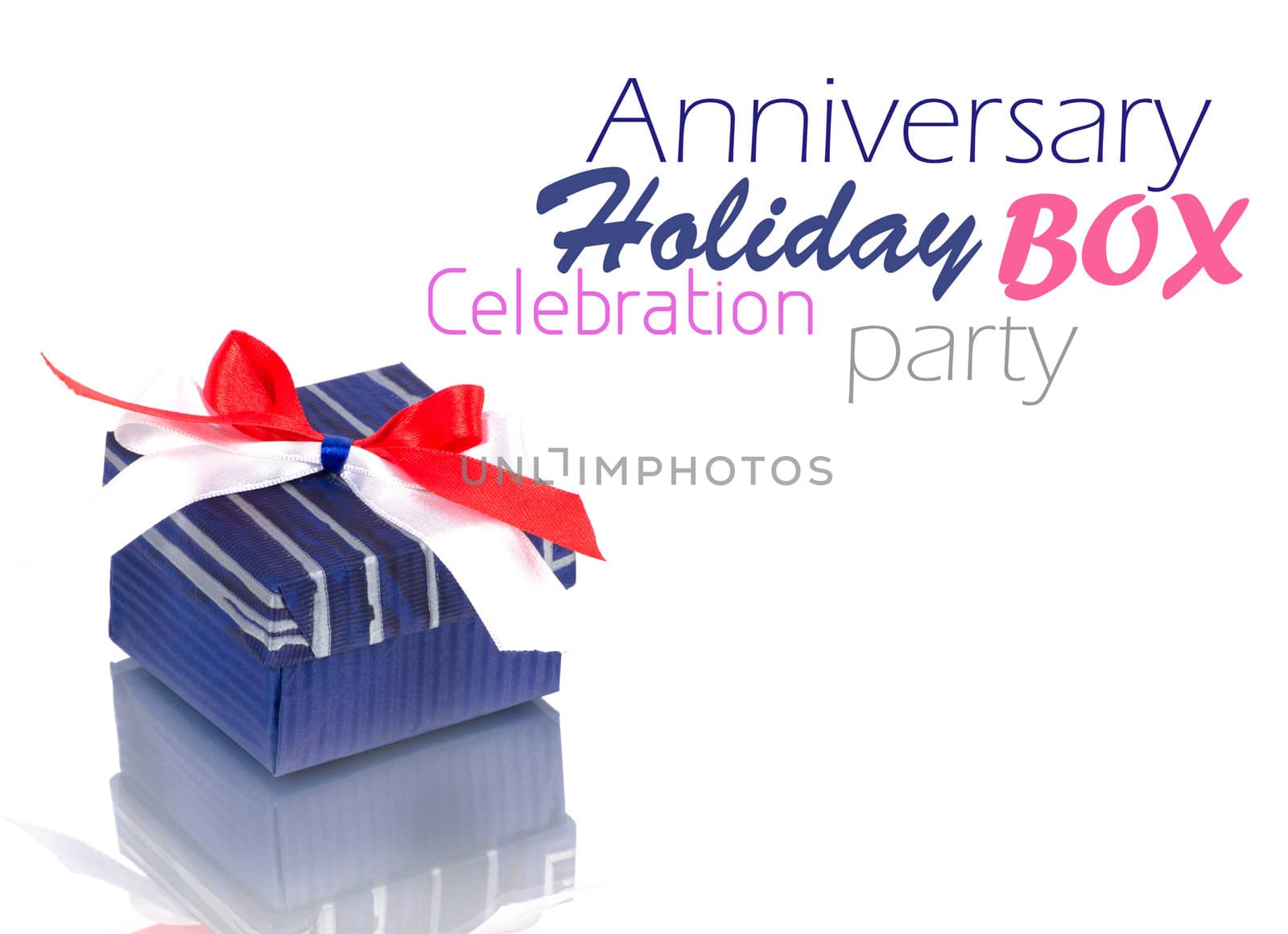 gift box with ribbon isolated on white