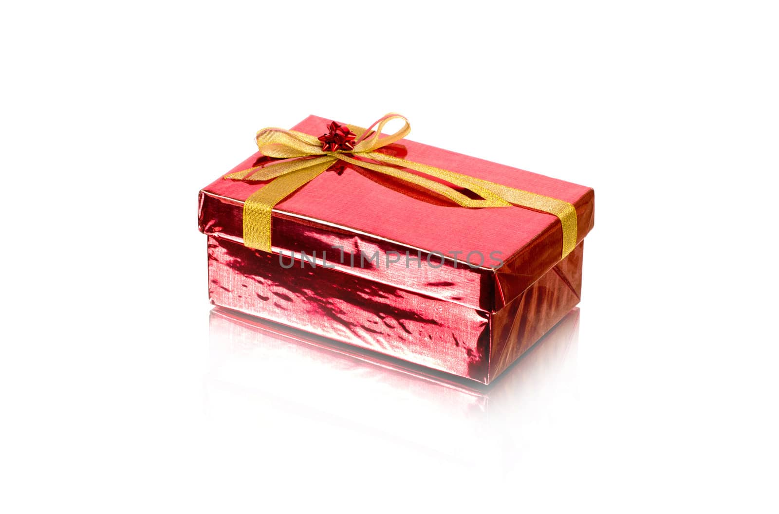 Red Gift Box on white background