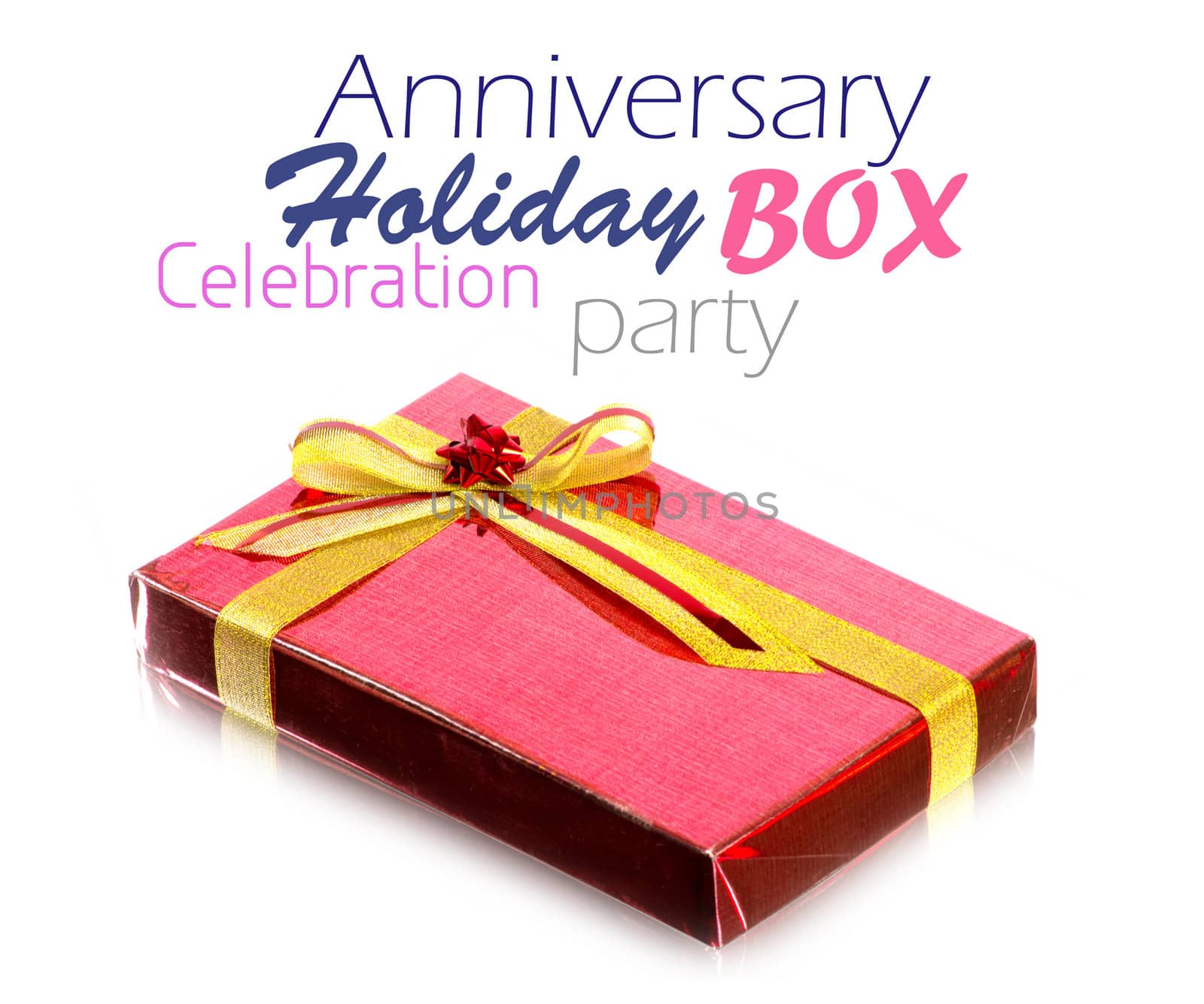 Red Gift Box on white background