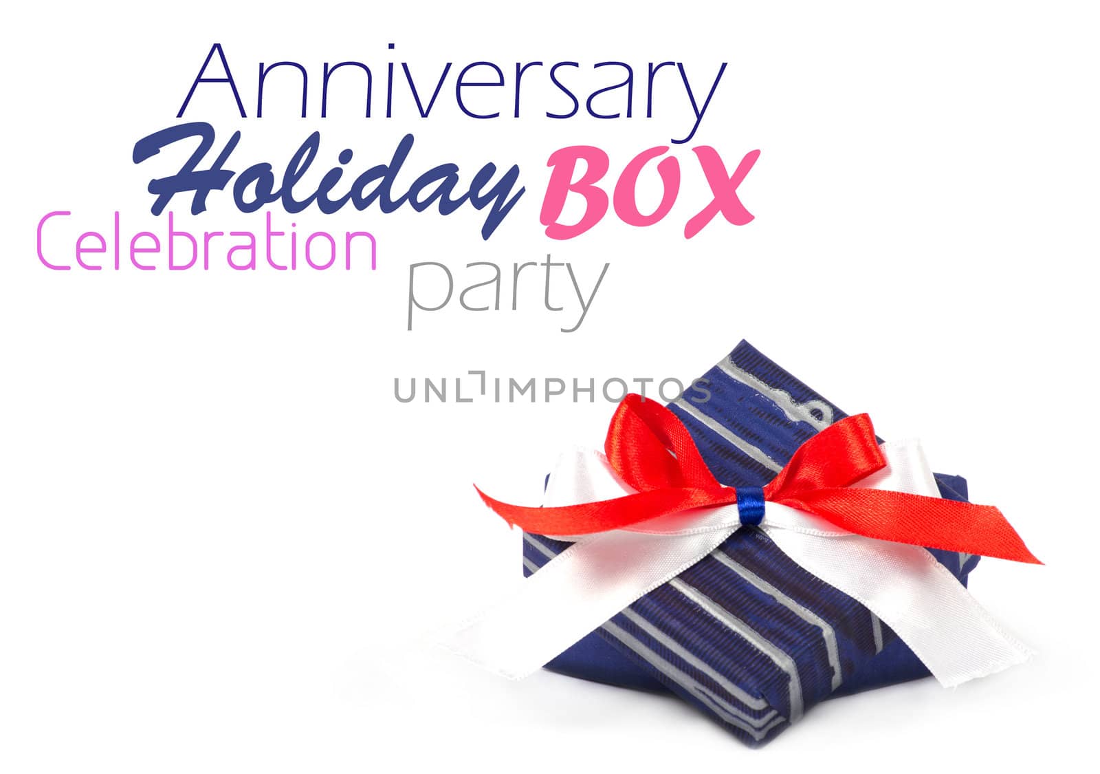 gift box with ribbon isolated on white