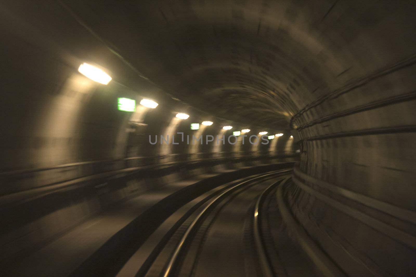 View from windscreen of Copenhagen subway train