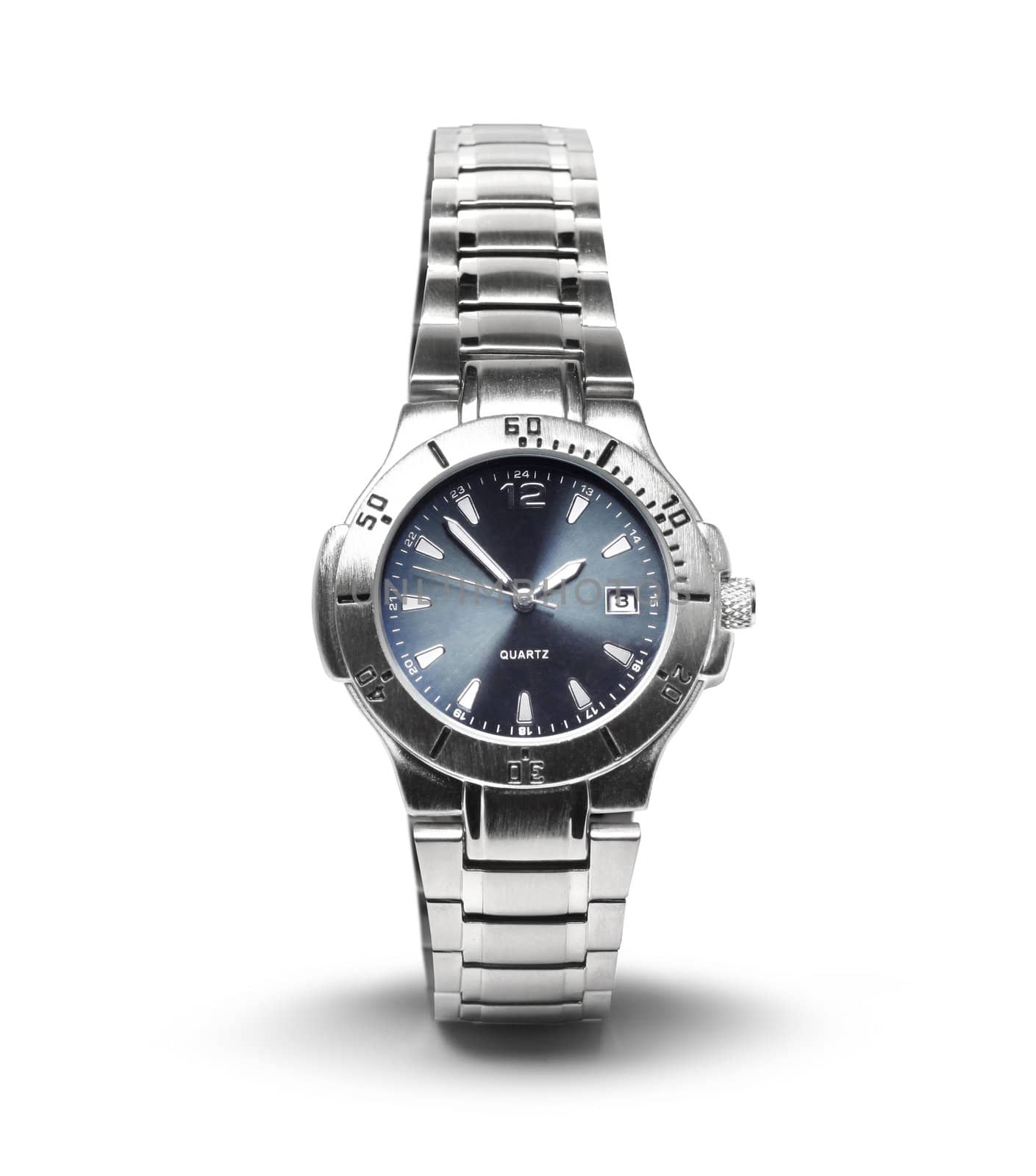 Men's wrist watch isolated by anterovium