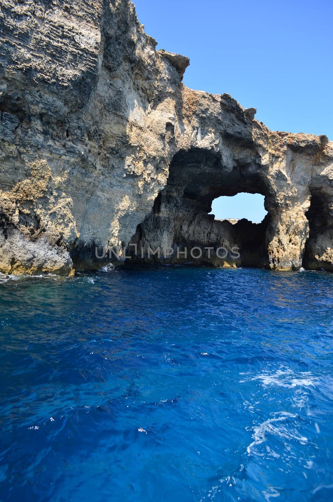 Caves and deep blue seas in Comino