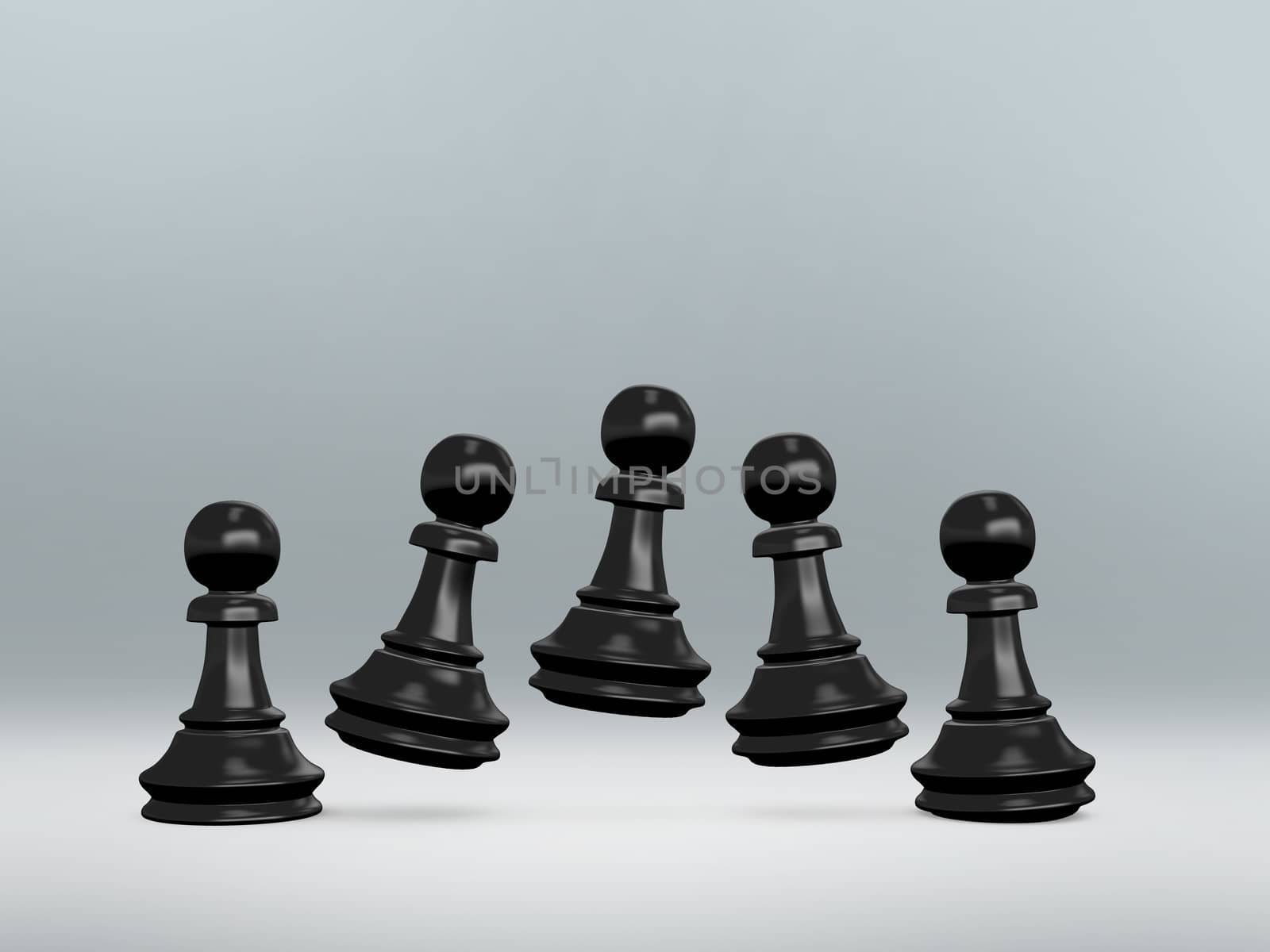 Black pawn moving forward, frame by frame.