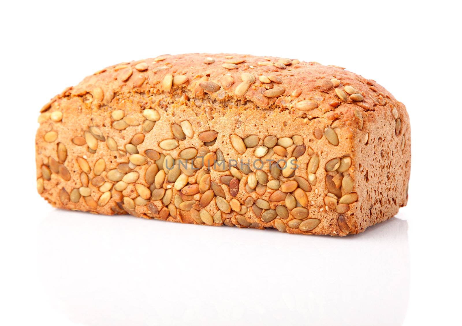 Fresh bread baked with seeds