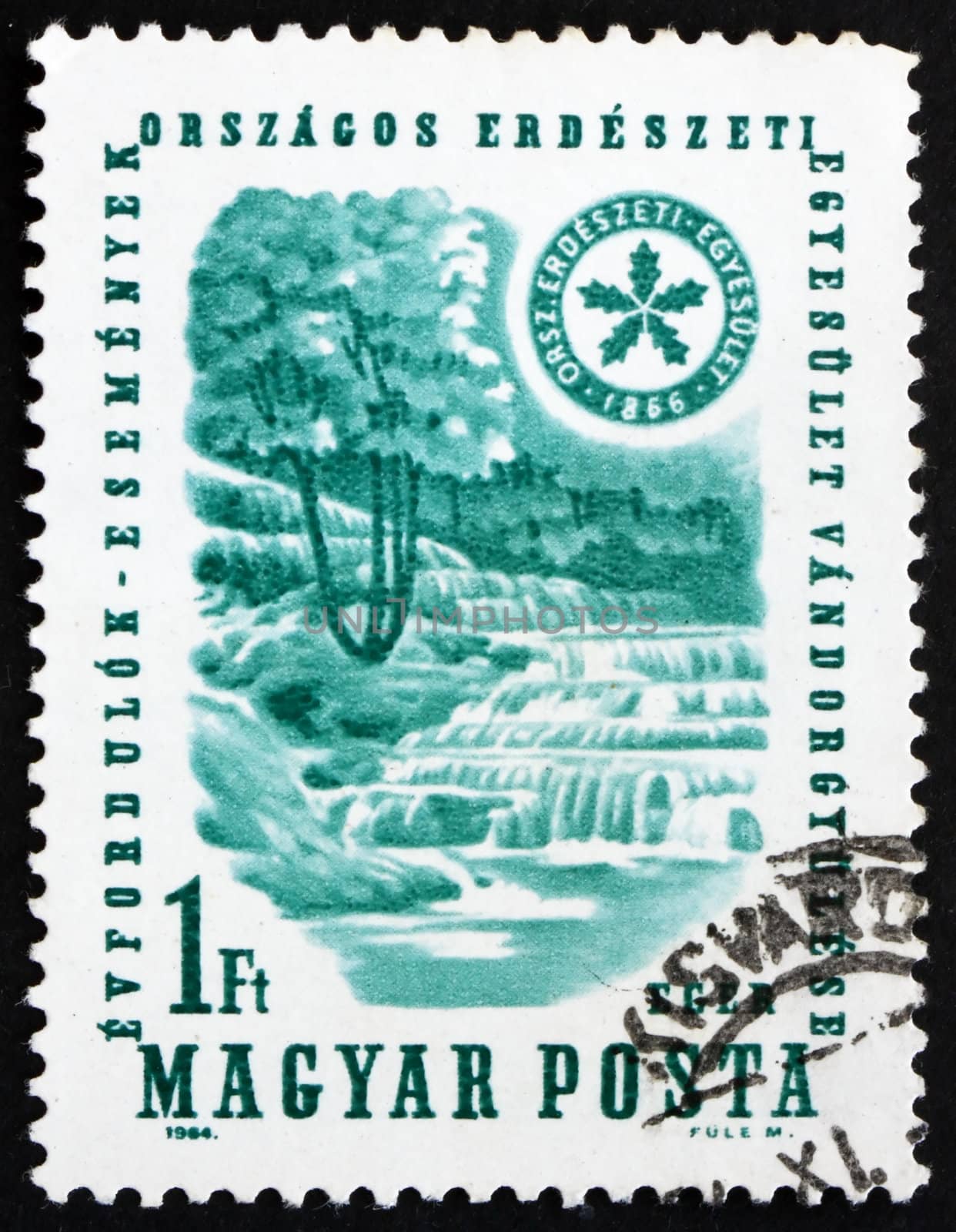 Postage stamp Hungary 1964 Waterfall and Forest by Boris15