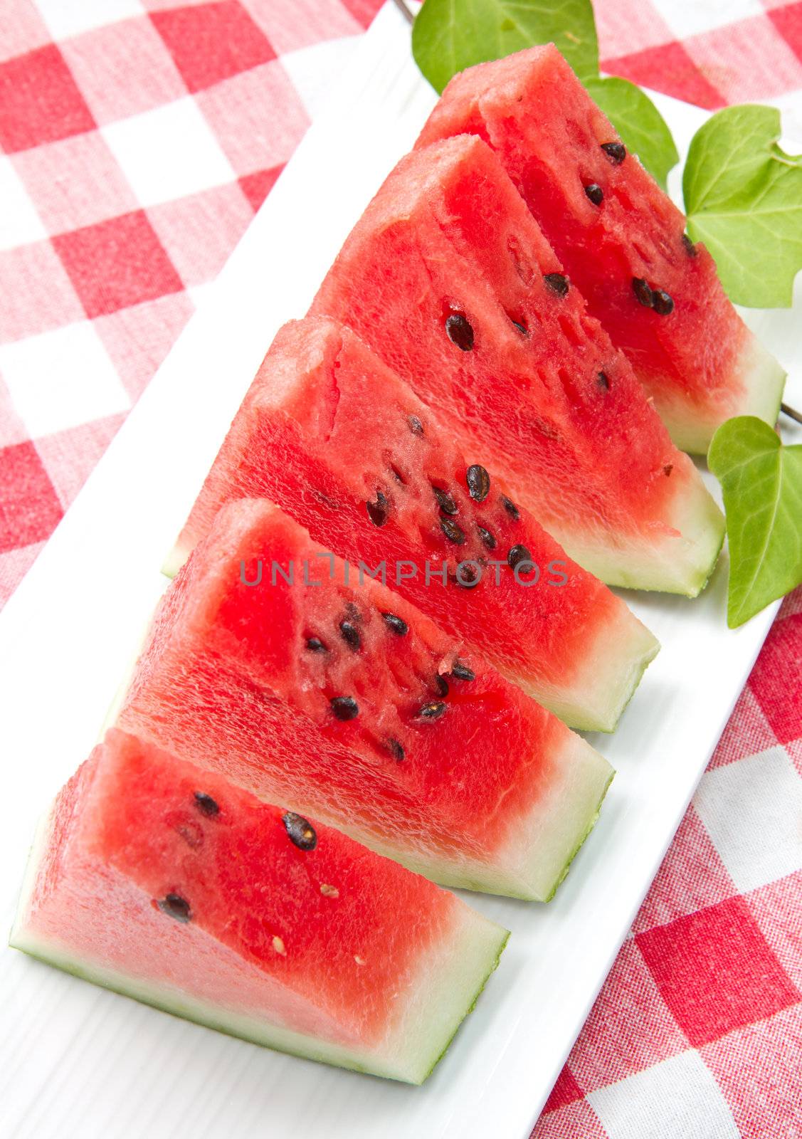 slice of fresh red watermelon