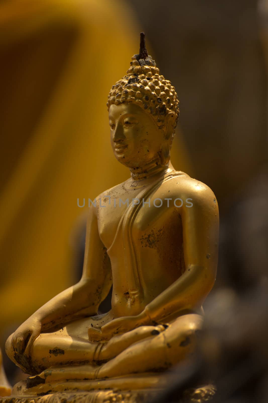 Buddha statue in temple Thailand.