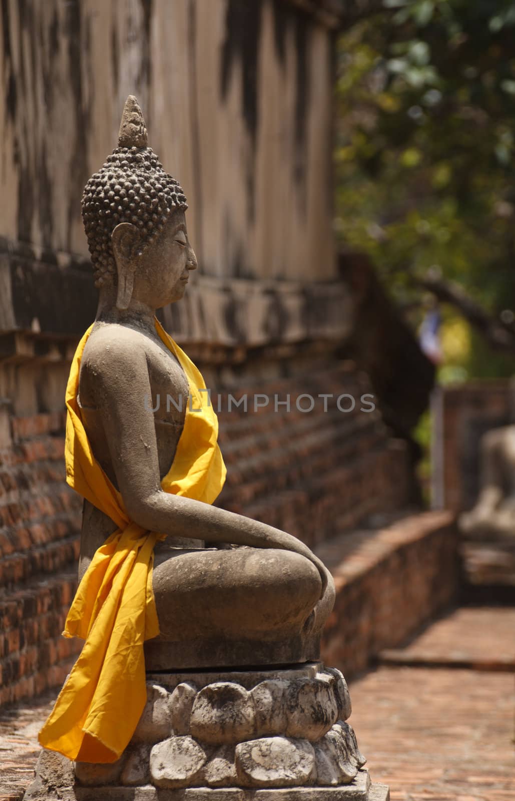 Buddha statue at Wat Yai Chai Mongkol Ayutthaya, Thailand