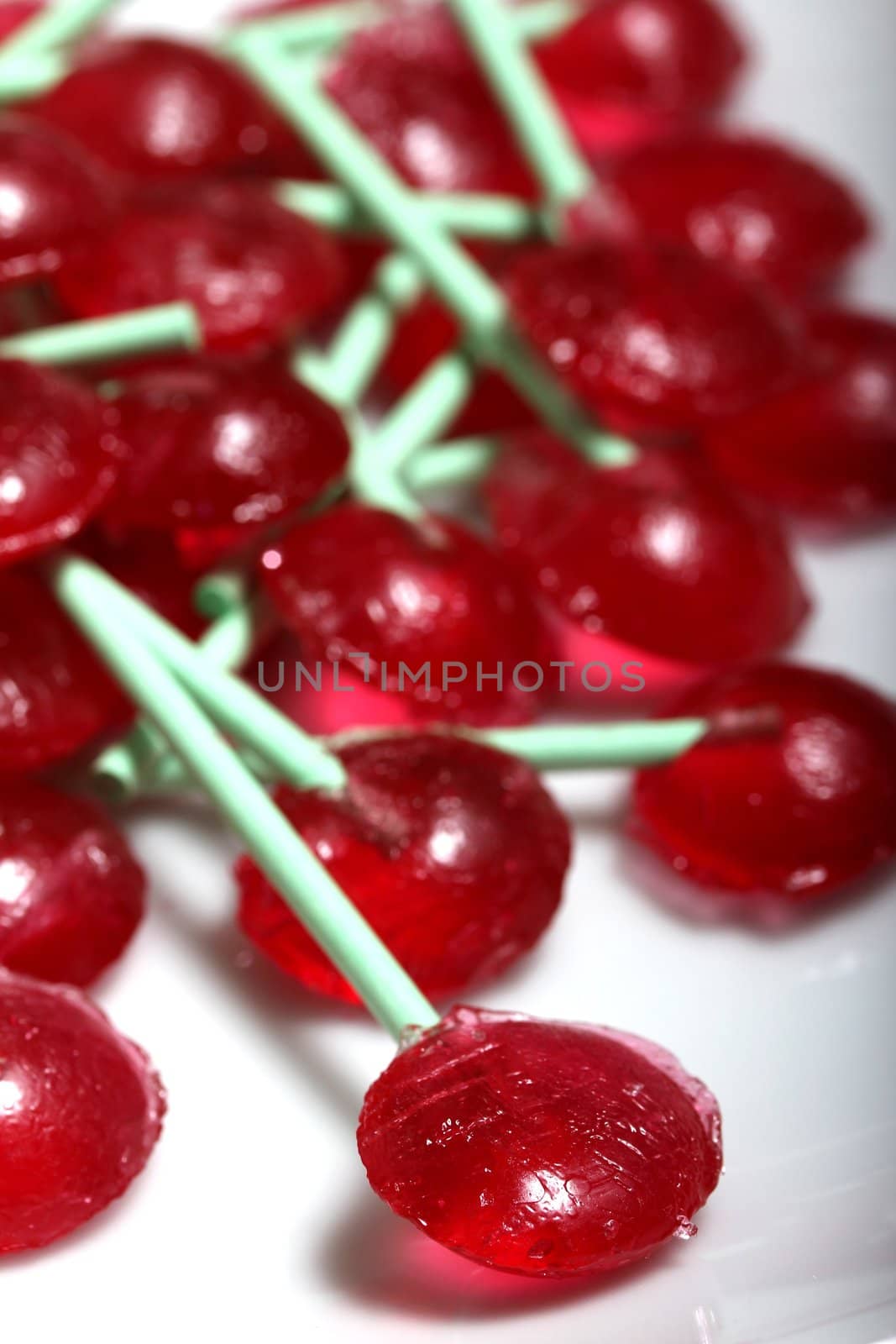 red lollipops