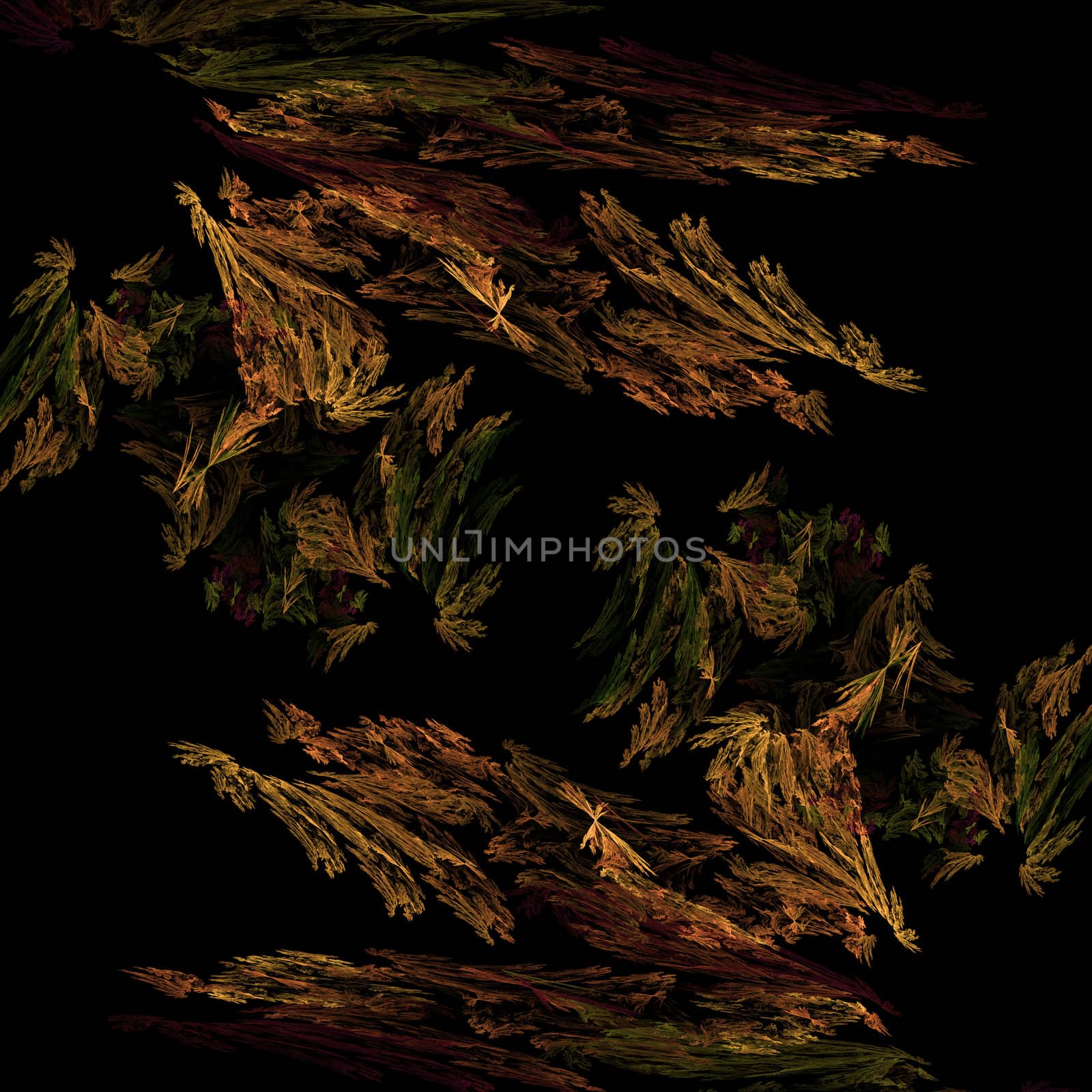 Abstract fractal design in shades of brown and green