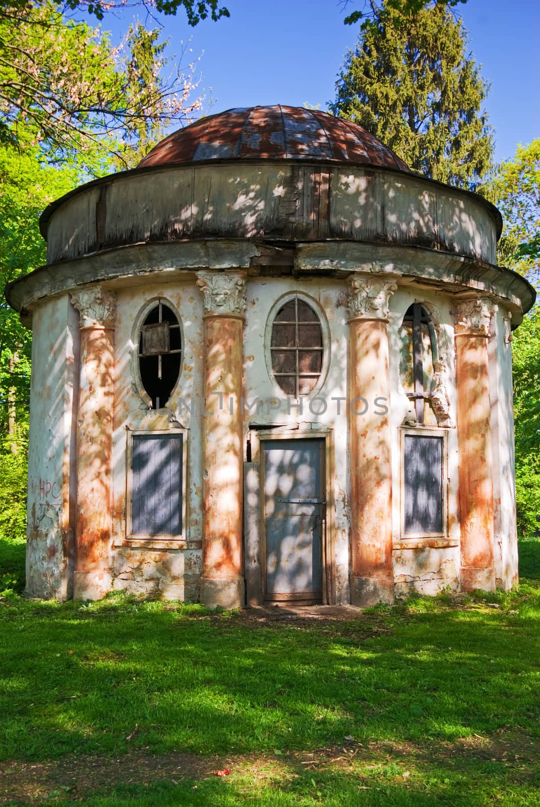 little old building that looks like a gazebo.