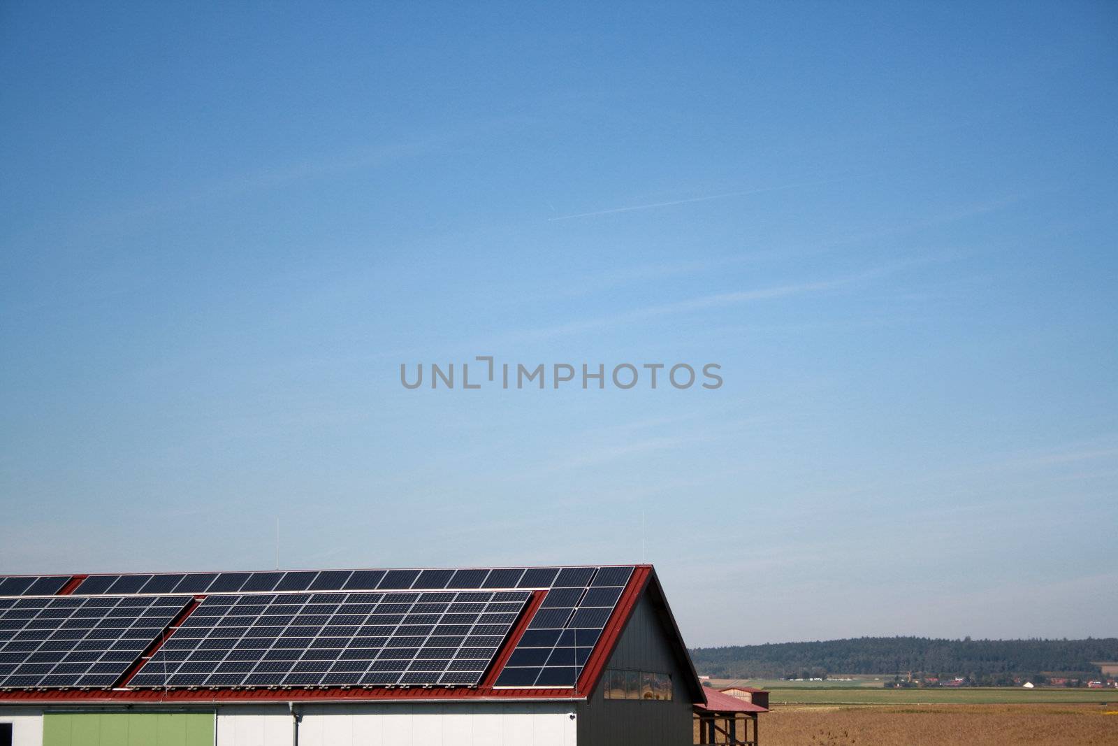 solar panels to generate electricity