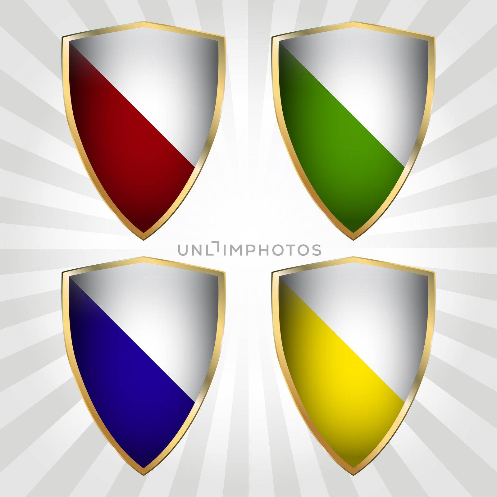 Set of four vector shields