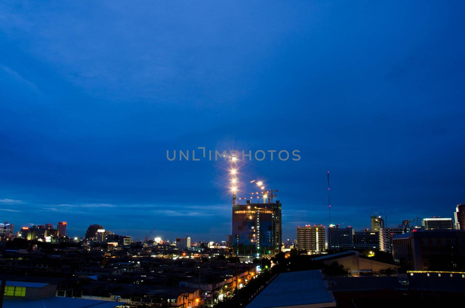 construction site in  Bangkok, Thailand.