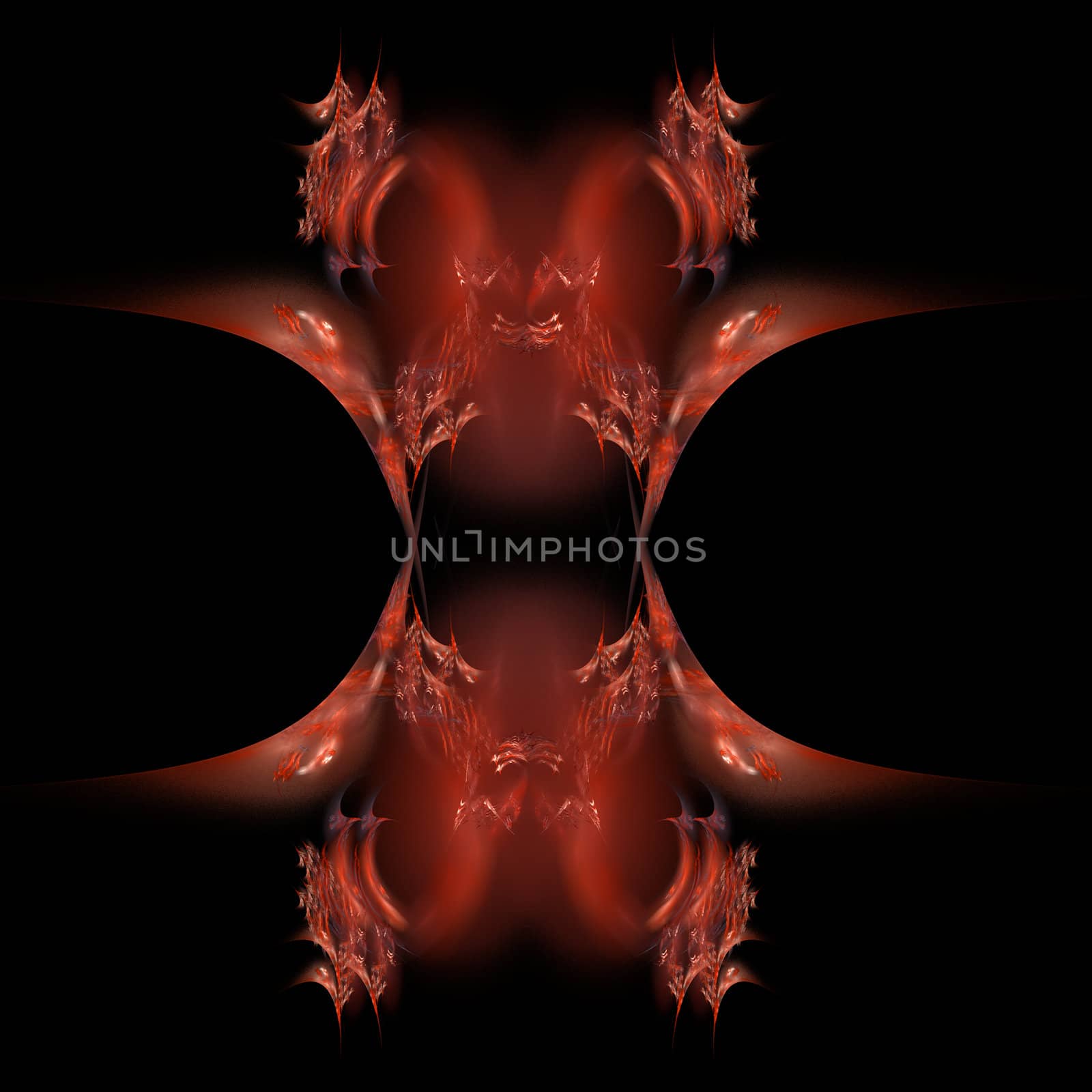 Symmetrical abstract fractal background by mhprice