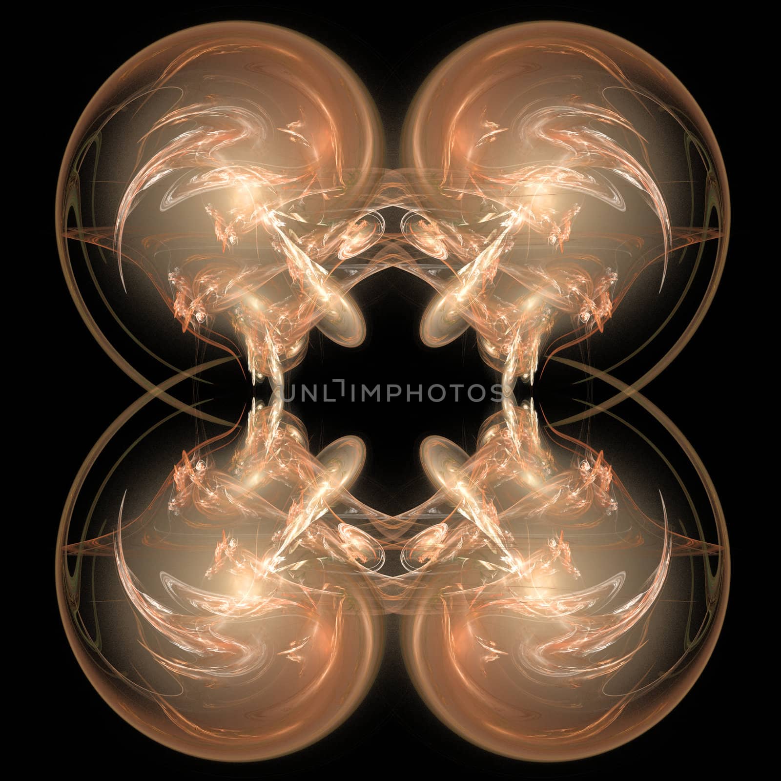 Symmetrical abstract fractal background by mhprice
