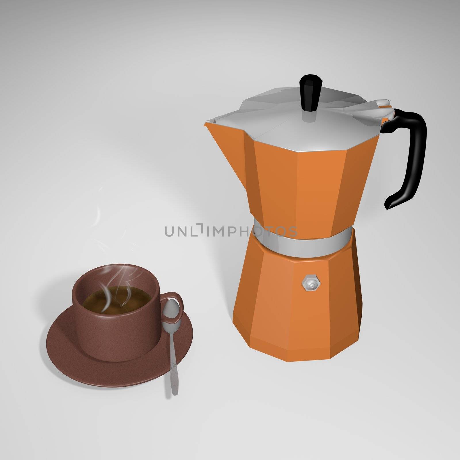 Coffee pot with cup by midani