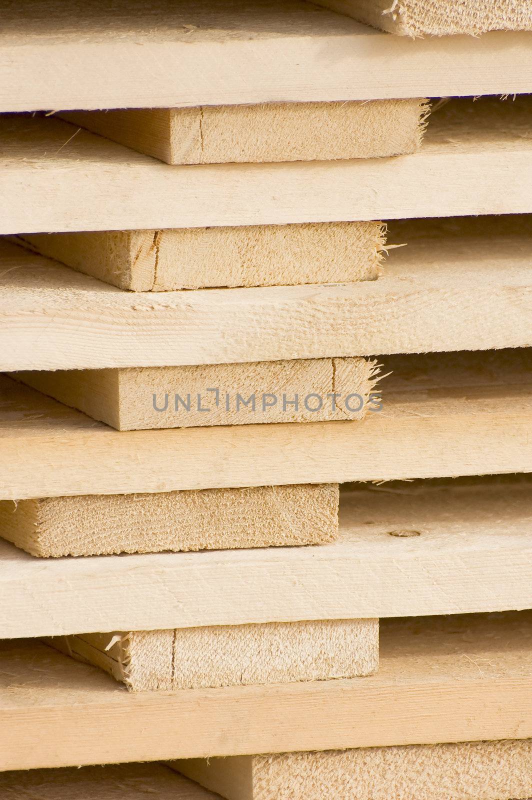 Close-up of crossed wooden planks