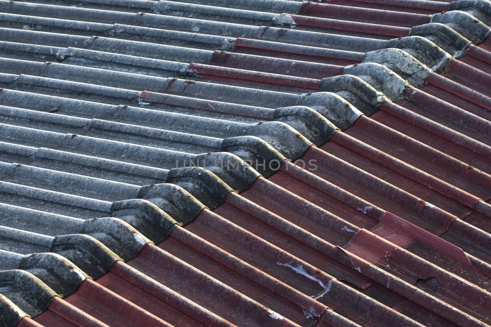 Detail of a House Roof Tiles