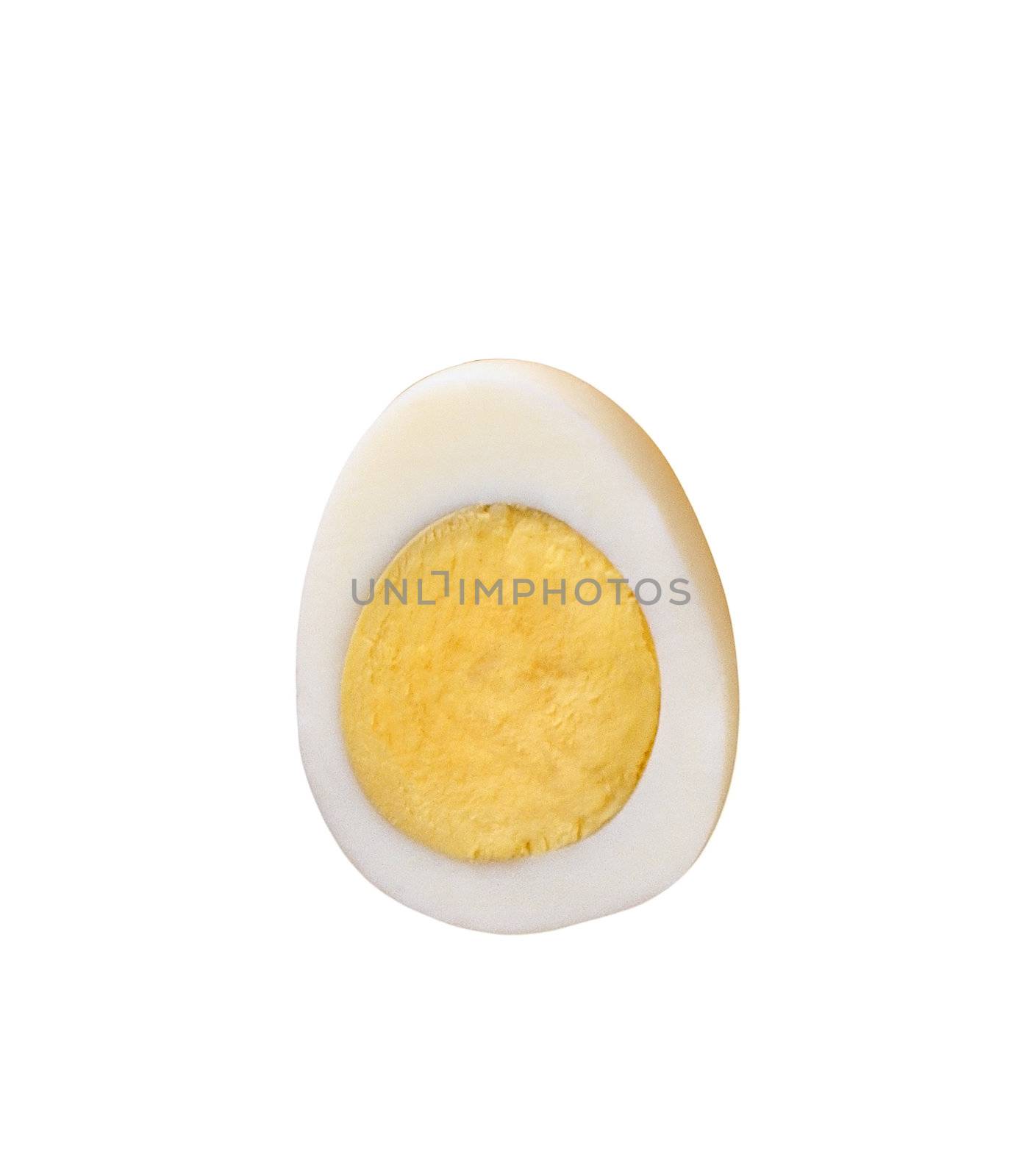 Half of a hard-boiled egg