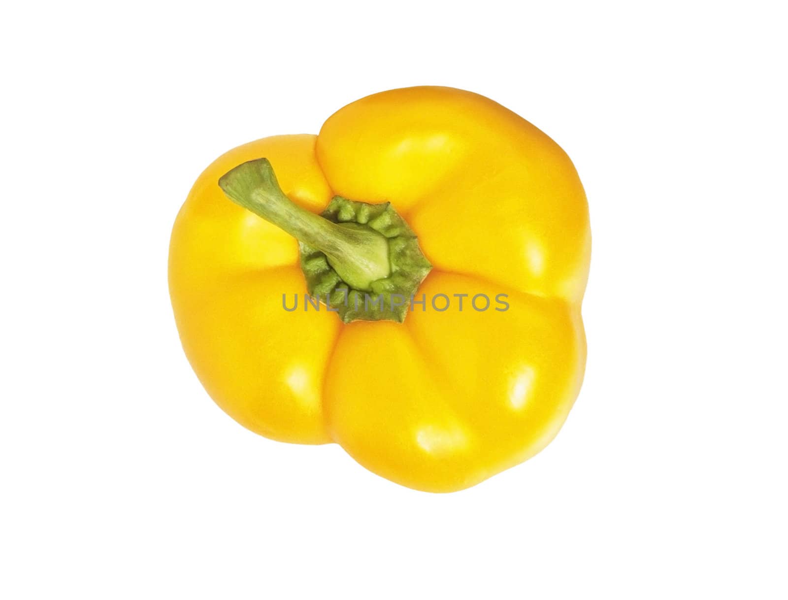 sweet yellow pepper isolated on white