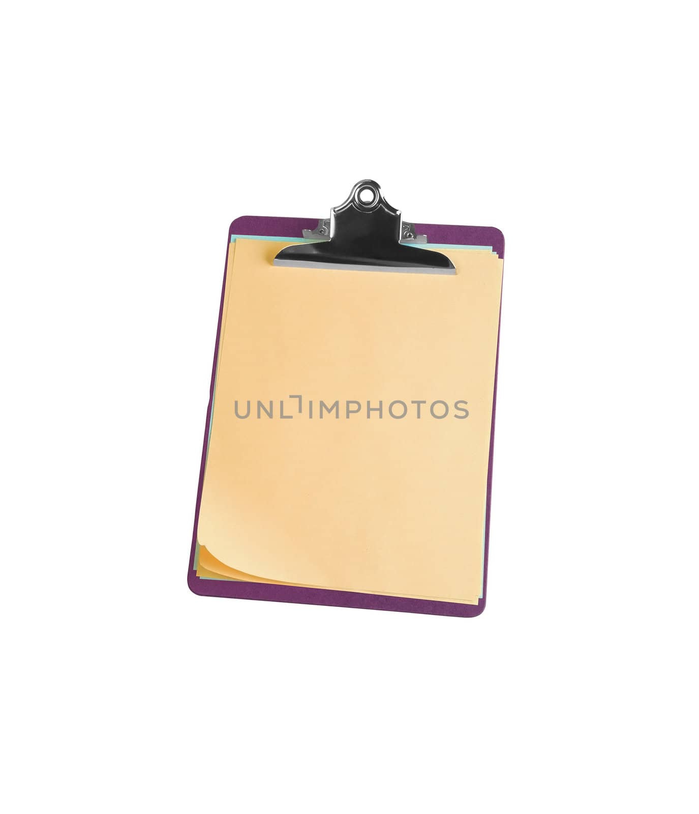Tablet whith color papper isolated on white