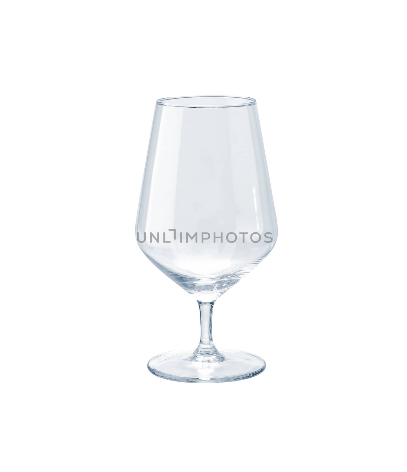 Empty wineglass isolated