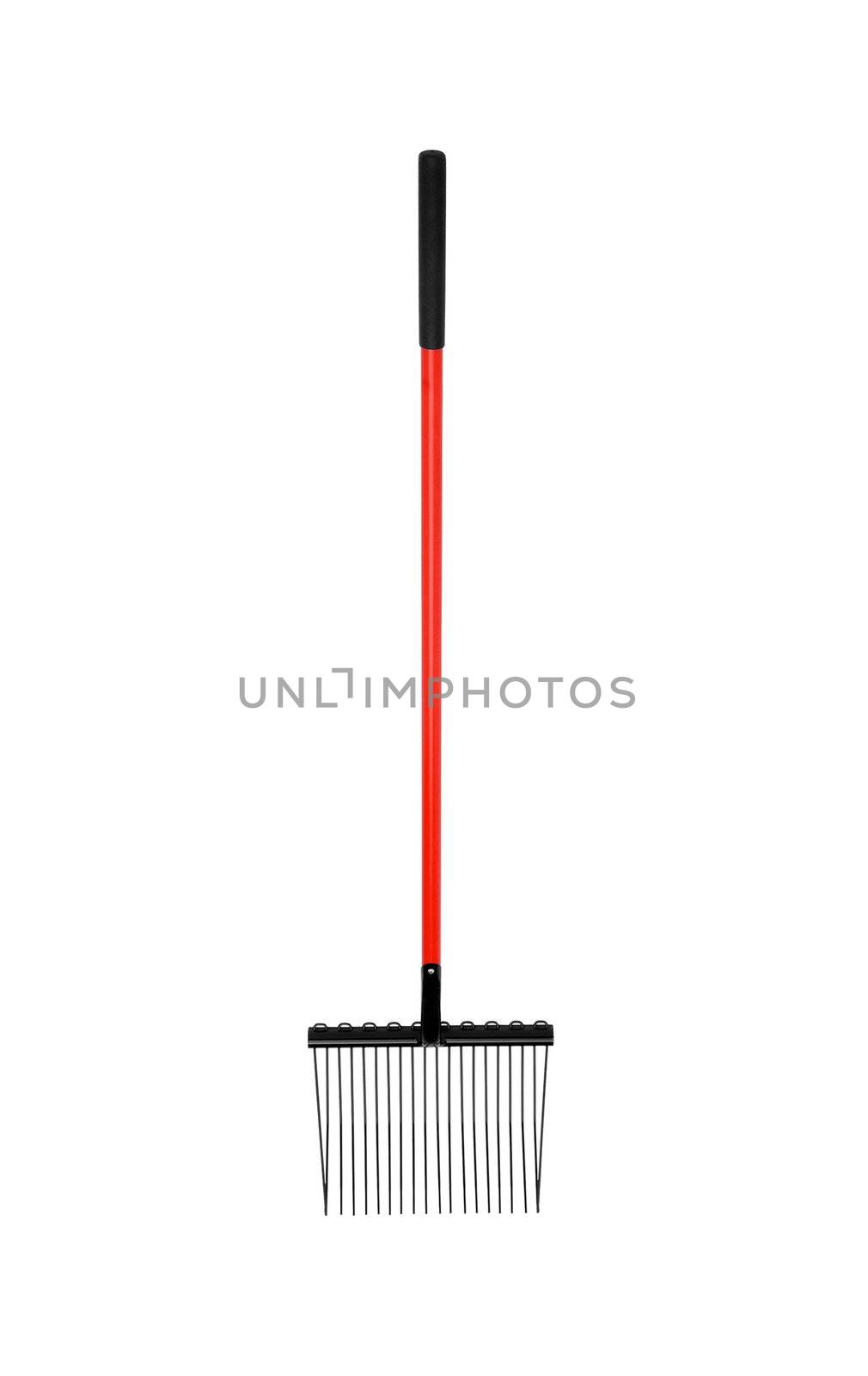 Garden fork isolated