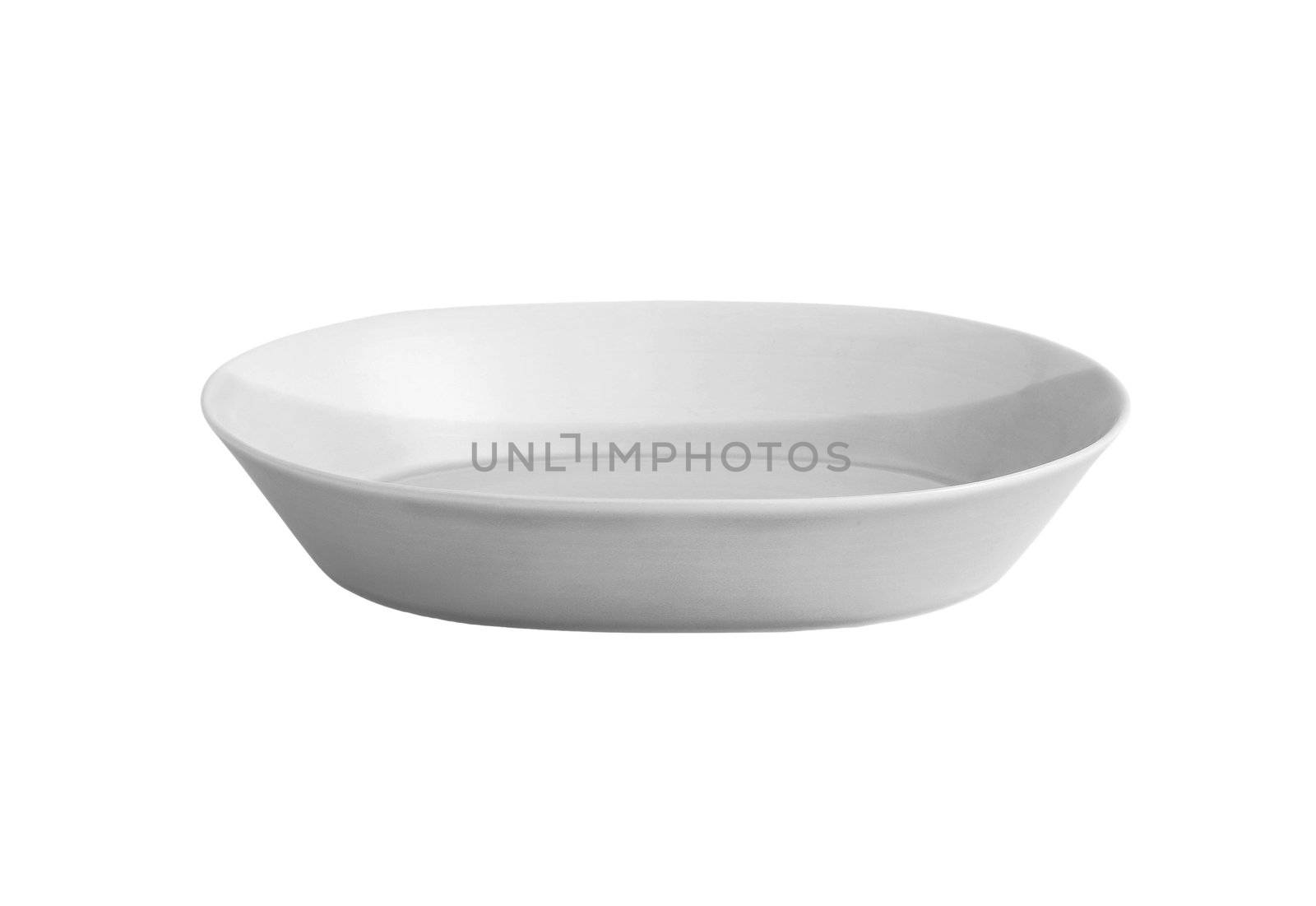 Yellow plate isolated on white