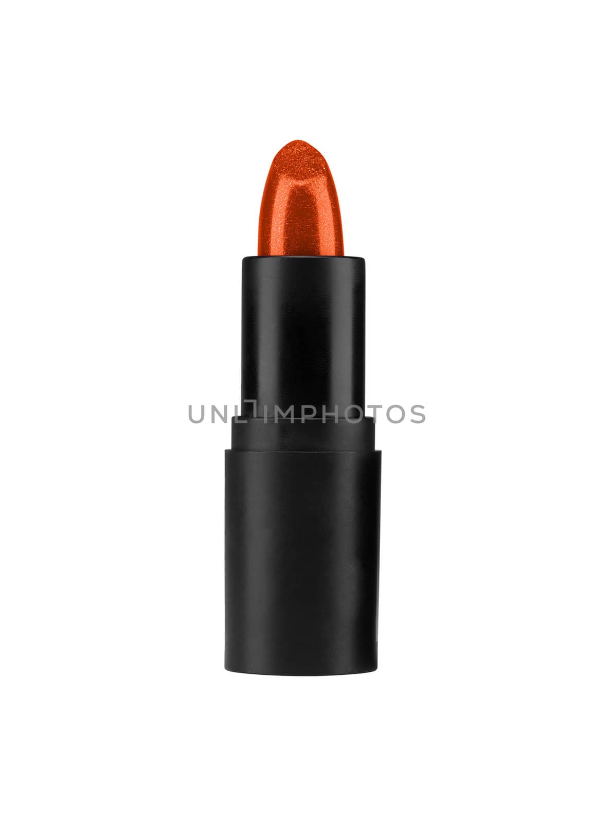 close up of a lipstick on white background