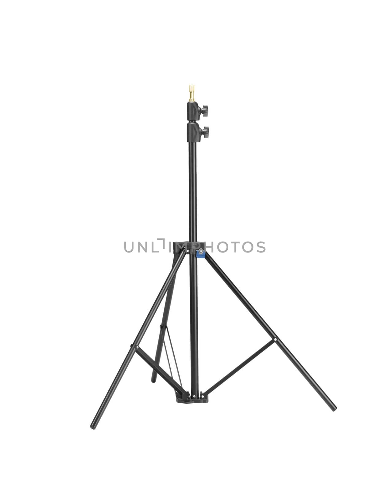 Black tripod isolated on white